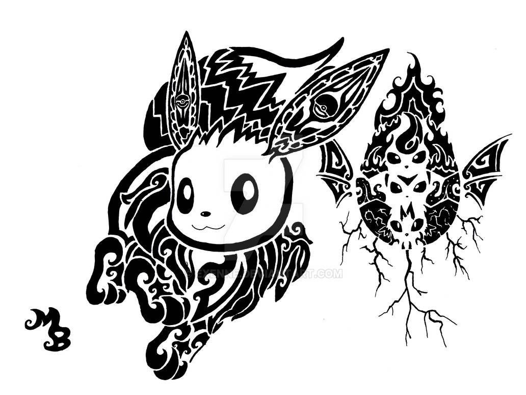 Eevee Tribal tattoo by Exenne on DeviantArt