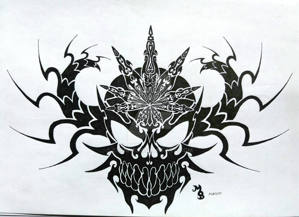 Demon head Tribal Tattoo by Exenne on DeviantArt
