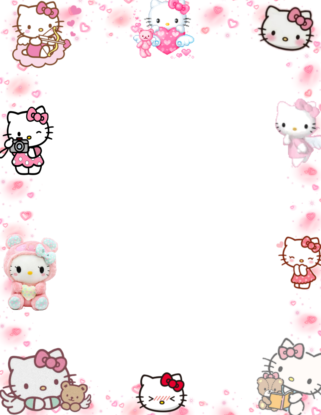 Hello Kitty Hearts Frame by Mumurini on DeviantArt
