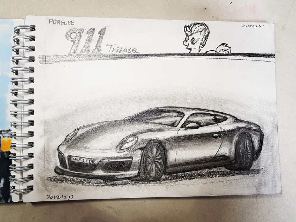 PORSCHE 911 ART CAR DRAWING Traditional Art Pencil by cosmotic1214 on ...