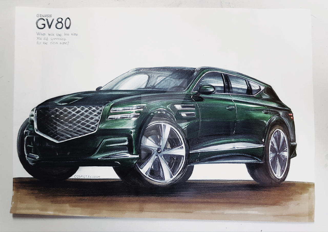 GENESIS GV80 2020 Design SUV Drawing Illustrations by cosmotic1214 on