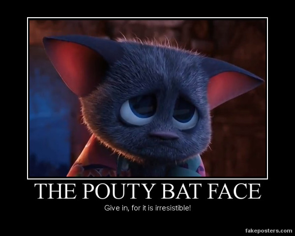 POUTY BAT FACE DEMOTIVATOR