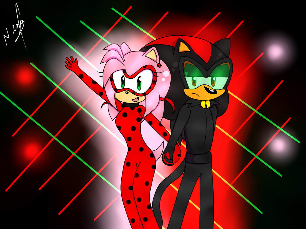 Shadow Y Amy Ladybug by W0lfcoffee on DeviantArt