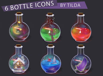 6 Bottle Icons