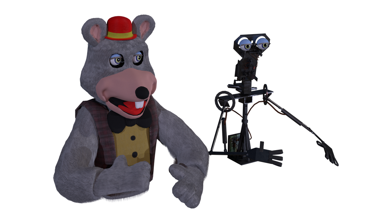 Chuck and cyberamic mech by DevCakeProductions on DeviantArt