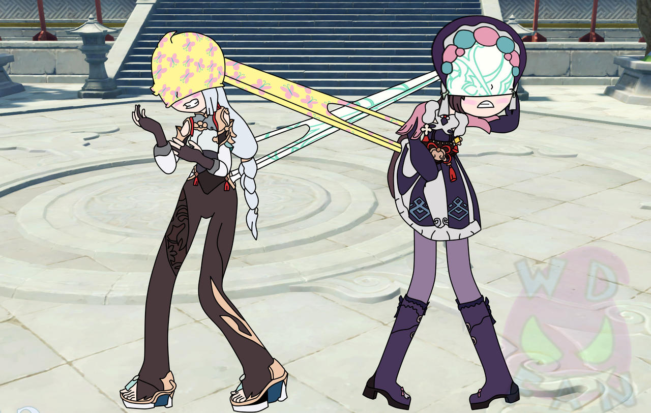 Shenhe X Yunjin Double Atomic Crossing Wedgie By Wdfan 75 On Deviantart Shenhe X Yunjin Double Atomic Crossing Wedgie By Wdfan 75 On Deviantart