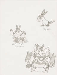 Tepig, Pignite, and Emboar #498-500