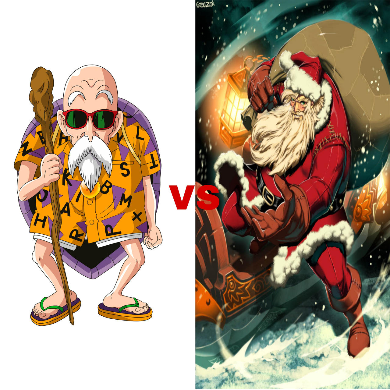 Master Roshi Vs Roshi Master Roshi vs Santa Claus by cbutler360 on DeviantArt