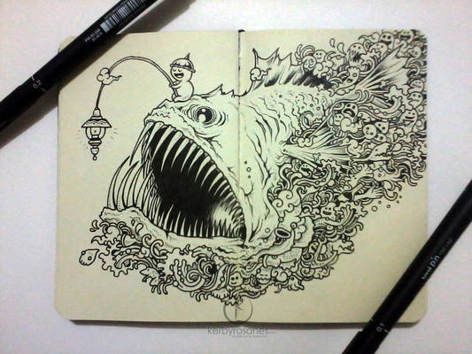 MOLESKINE DOODLES: Angry Angler