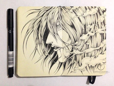 Moleskine Doodles Female Titan By Kerbyrosanes On Deviantart