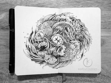 MOLESKINE DOODLES: Pisces