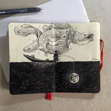 Black Sketchbook Page 1 by AngelGanev on DeviantArt  Black paper drawing,  Black and white art drawing, Sketch book