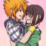 Neku and Shiki Holding Each Other