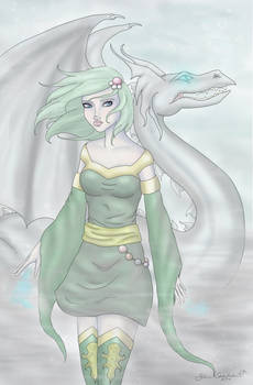 Rydia and Mist Dragon