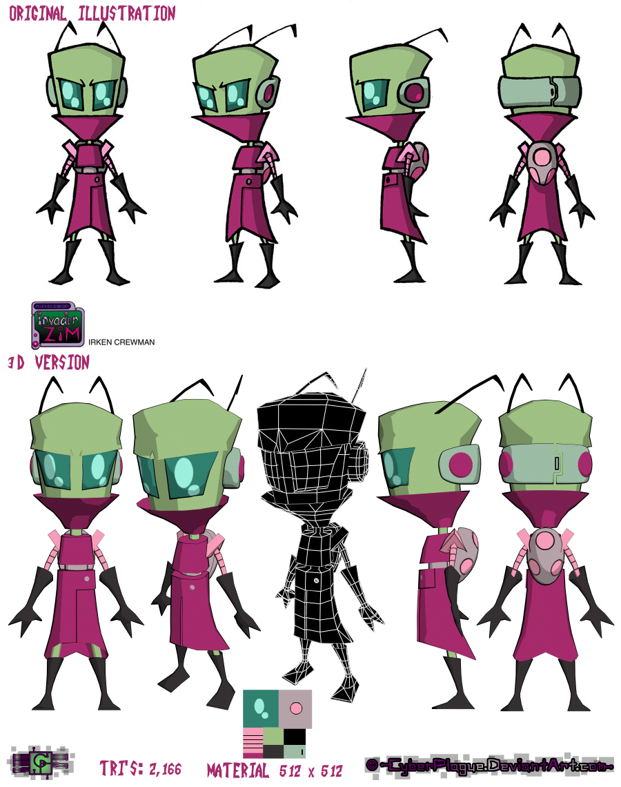 Irken Ranks Irken Crewman - Model Sheet by cyberplague on DeviantArt