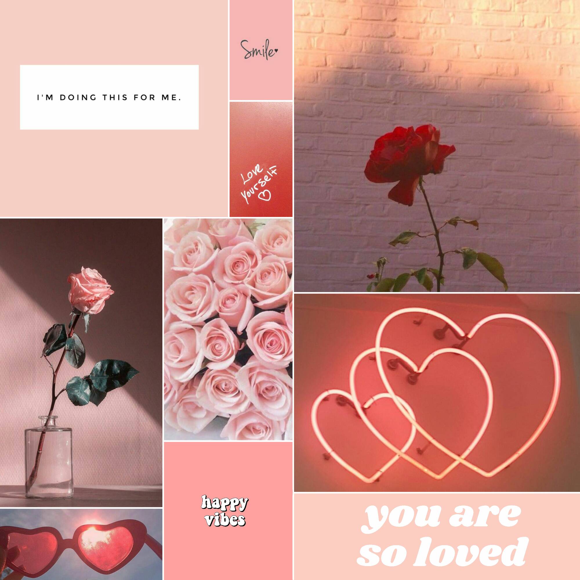 Happy Vibes (Pink + red aesthetic) by IdiotSynergy on DeviantArt