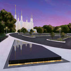 Washington DC Temple with Reflecting Pool