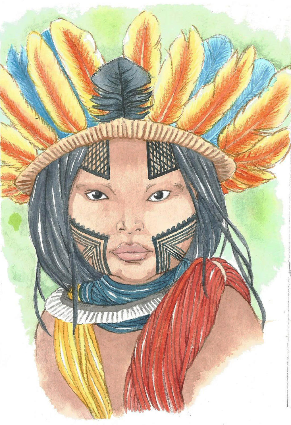 Kayapo child by IslaAntonello on DeviantArt