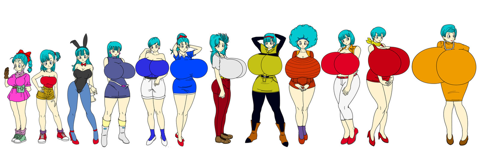 Bulma througth the years