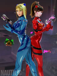 Plugsuit Samus and D.Va