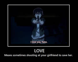 The Future Diary Demotivational Poster Love