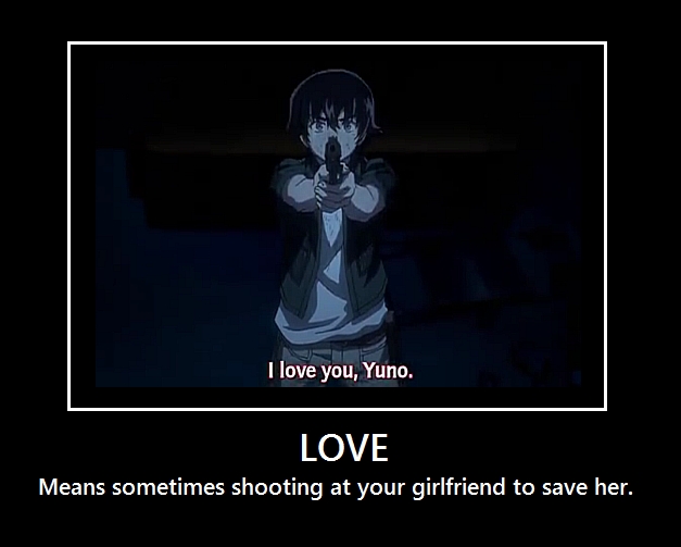 The Future Diary Demotivational Poster Love