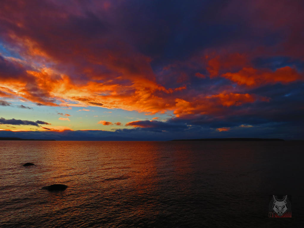 Ruby And Saphire Darkened Sunset