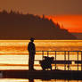 Fishing At The Sunset