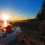 Sunset Down The Beach