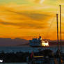 Ferry Boat Sunset