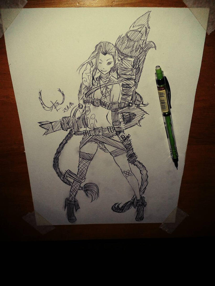Simple Jinx Simple Drawing Jinx by AswanArts on DeviantArt