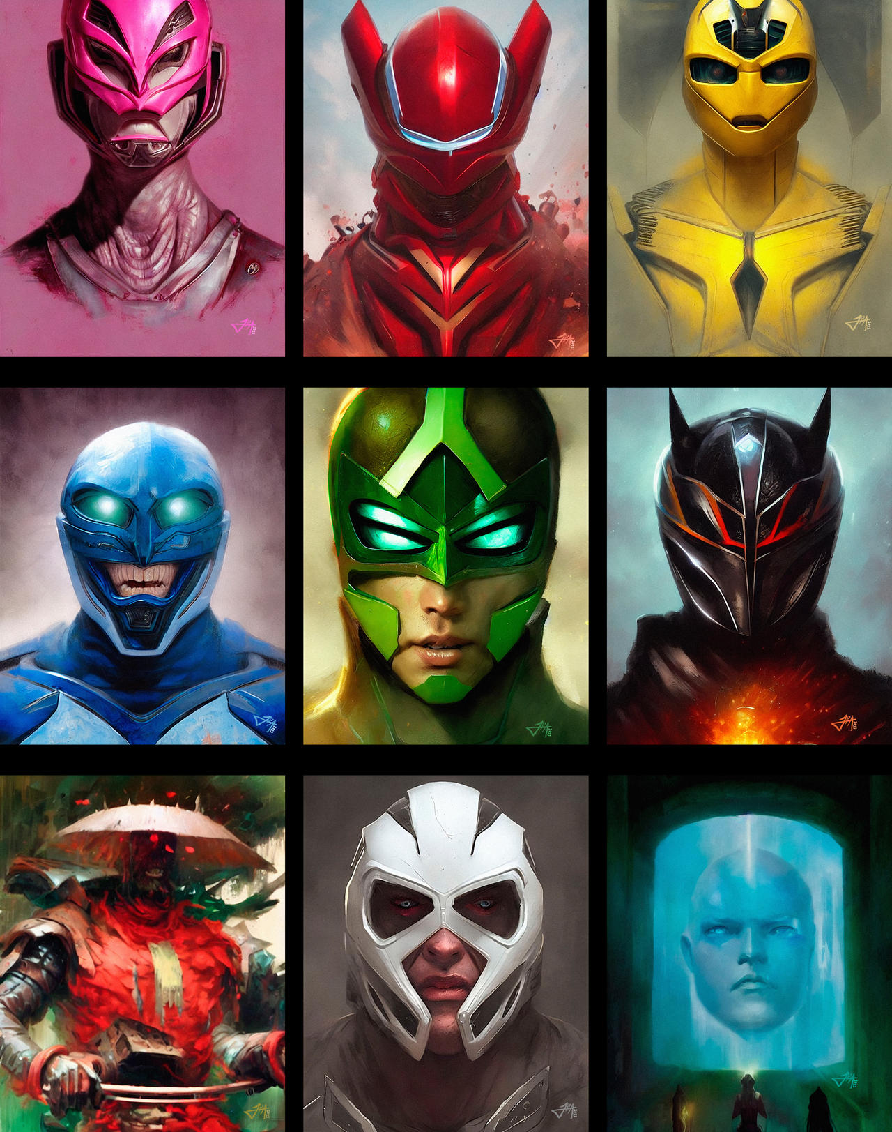 Power Rangers A.I. generated by ludy83 on DeviantArt