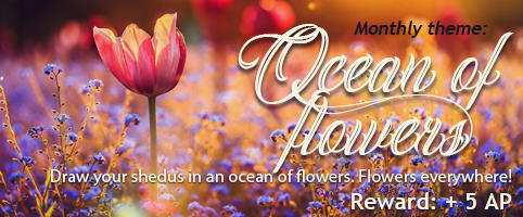 Monthly Theme June: Ocean of Flowers by SheduCatsDaily
