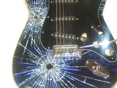 Smashed glass electric Guitar