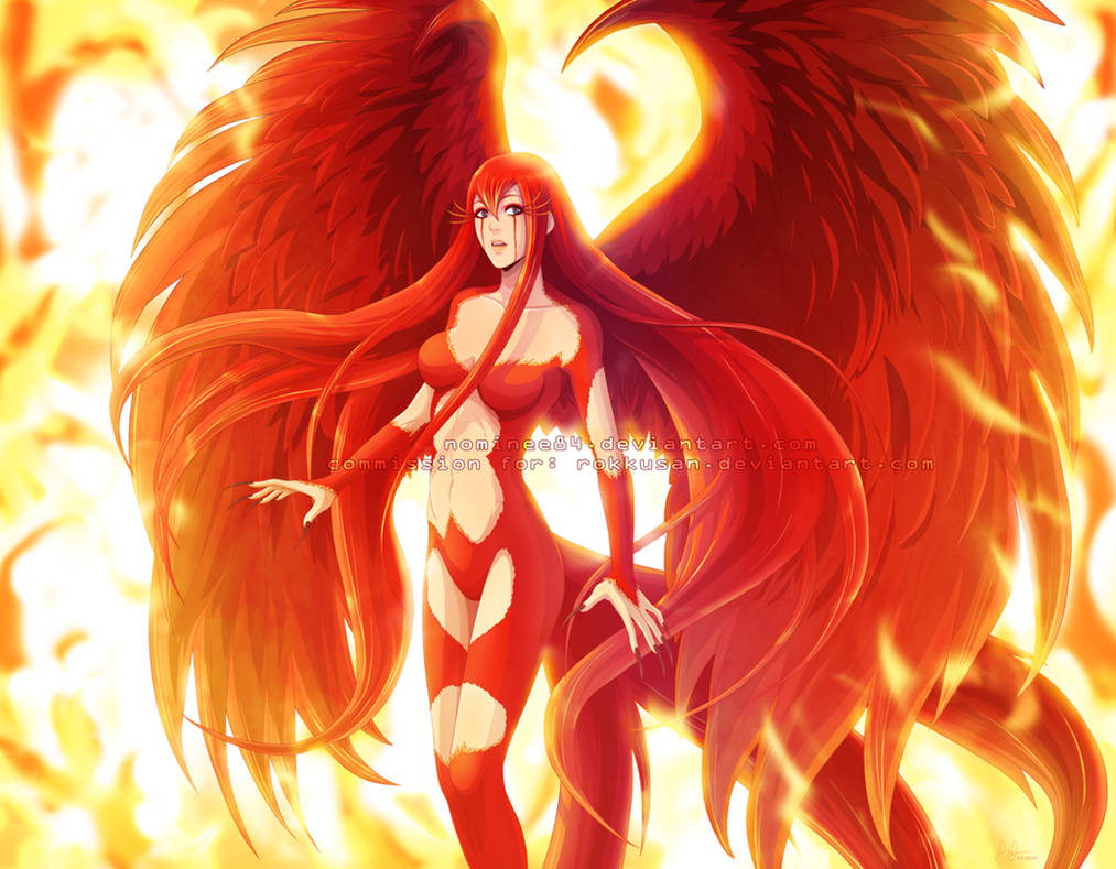 Замкнутый феникс и популярная скарлетт. Девушка Феникс. Девушка с огненными крыльями. Девушка с красными крыльями.
