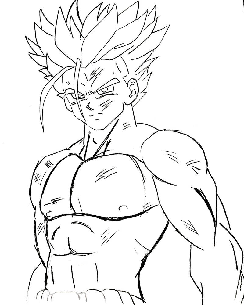 Trunks Ultra Instinct Sketch by StormOriginal on DeviantArt