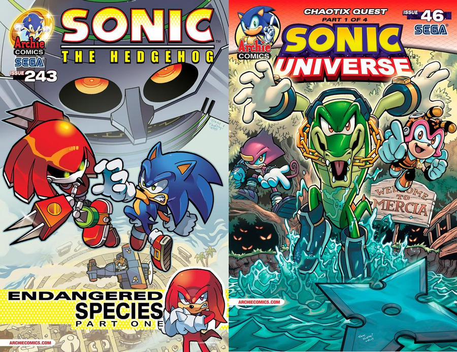 Sonic the Hedgehog #243 and Sonic Universe #46