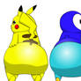 Pikachu and Piplup: Bubble Butts