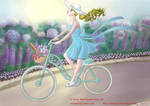 Whimsical bicyclist by AnnaRIART