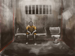 Prison cell sketch