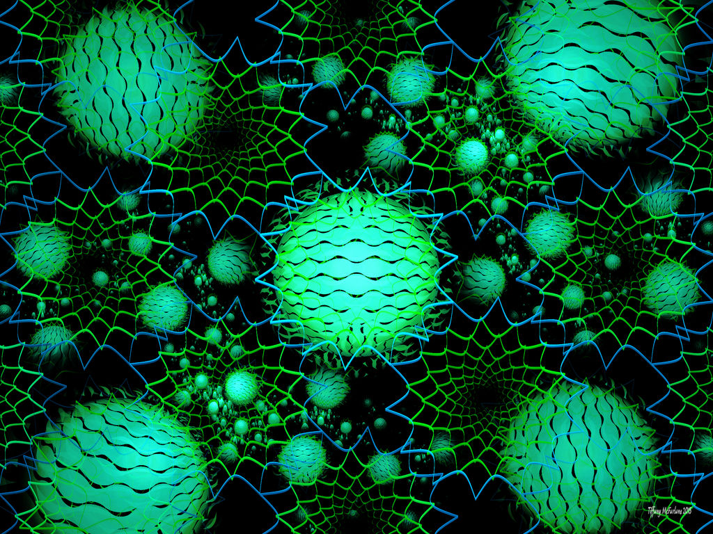 Green Webs And Blue Clovers by tiffrmc720