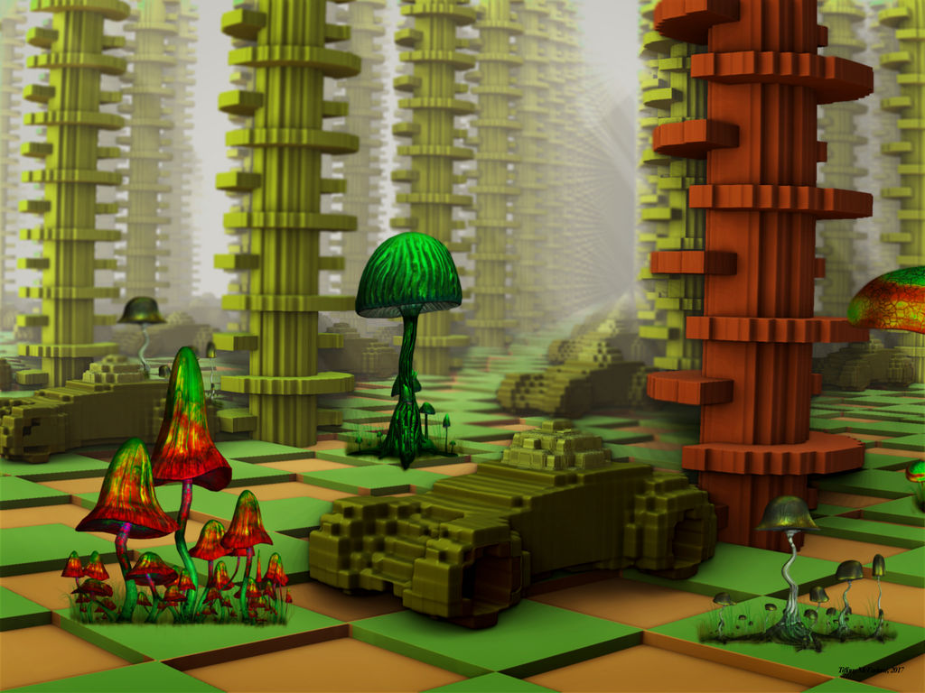 Fractal Brick Forest by tiffrmc720