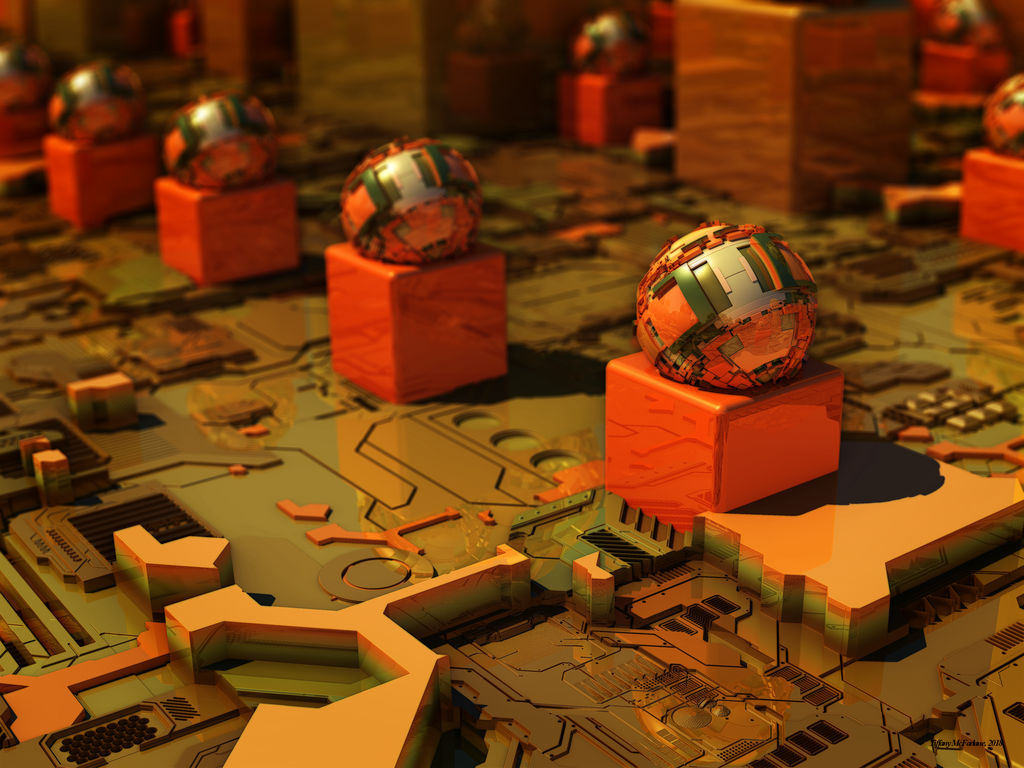 Circuit Board Spheres by tiffrmc720