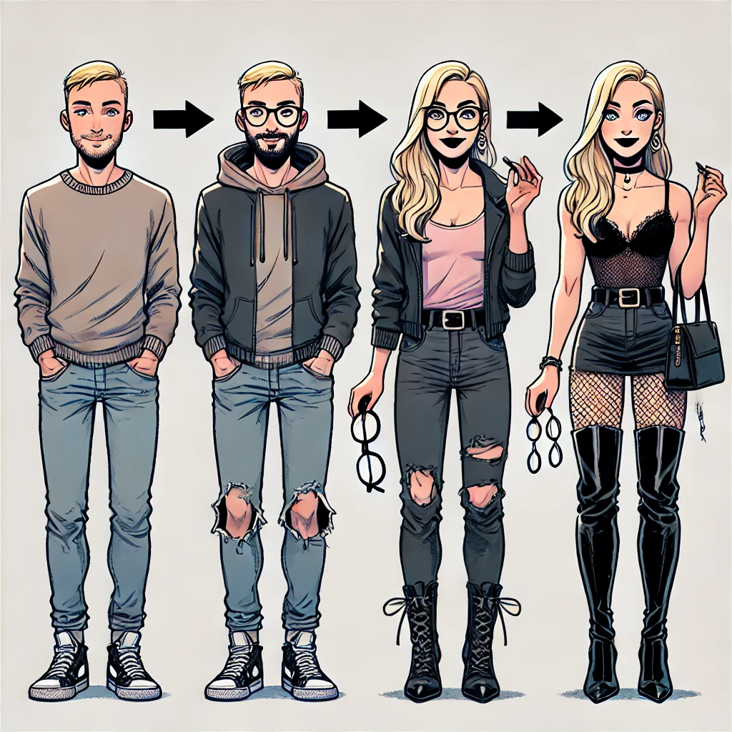 M2F Transformation Blond Guy to Blond Girl by Sophiaflynow on DeviantArt