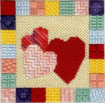 Hearts in a Box Needlepoint by WingsandRings