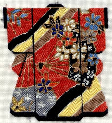 Needlepoint Red Kimono