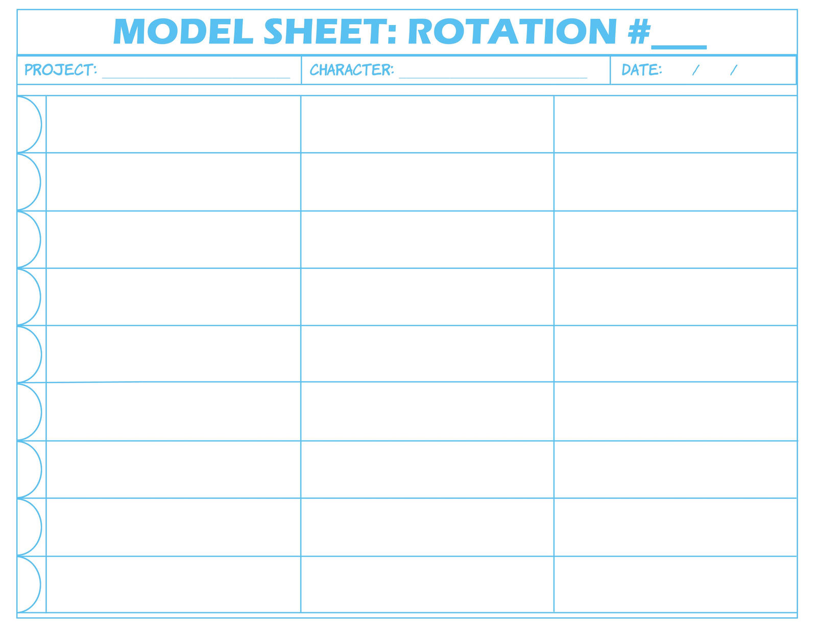 Model Rotation Sheet Model Turnaround Sheet by FutureshockComics on DeviantArt