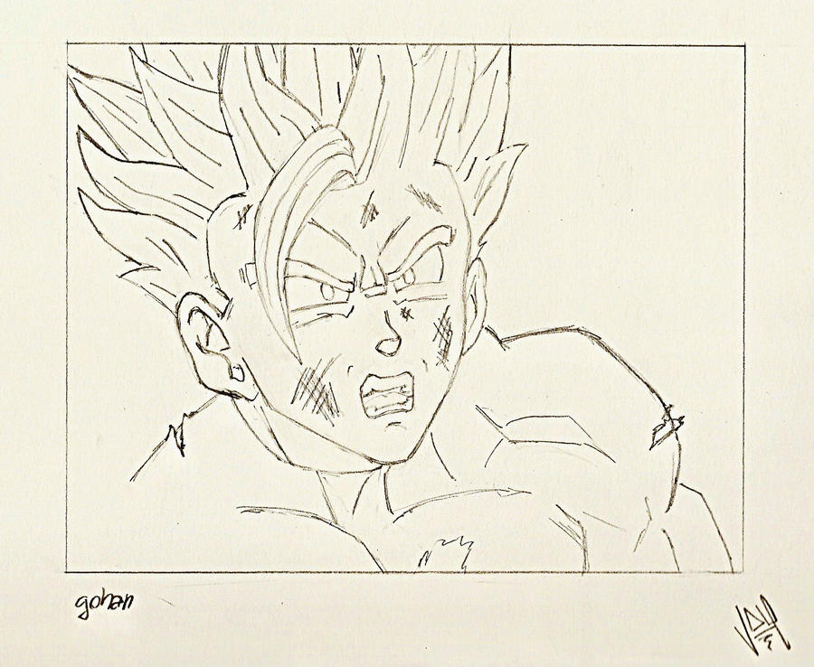 Gohan Rage Drawing Gohan by crash158000 on DeviantArt
