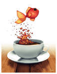 Coffee Cup Fish by traumtaenzer