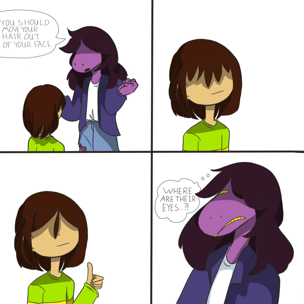 Deltarune comic #1: WHERE ARE THEIR EYES? by phosuphosu on DeviantArt